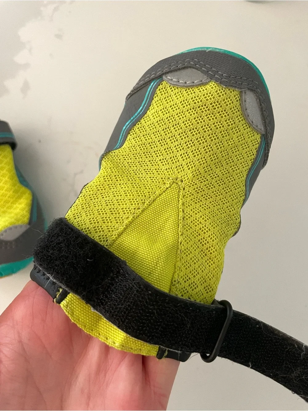 RuffWear Neon Yellow & Gray Dog Boots - Set of 4